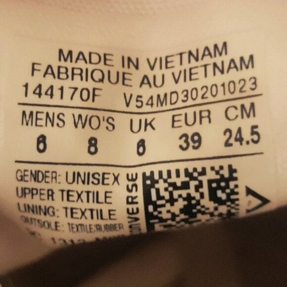 Converse Chuck Taylor All Star Low Top Rainbow Chevron Print Sneakers - Size 8 - Picture 7 of 8